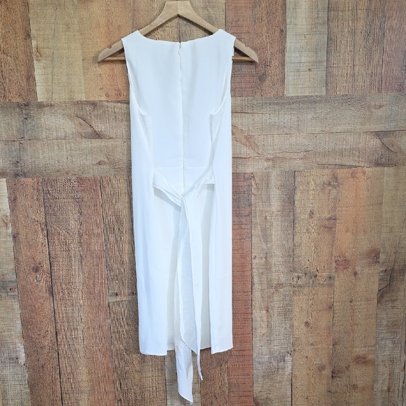 😊White House Black Market Elegant Pencil White Sleeveless Dress - Picture 6 of 13